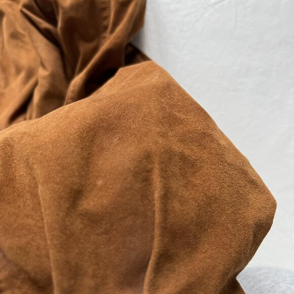 Vintage Neiman Marcus suede leather jacket brown bomber size 44 mens 90s - Picture 9 of 12